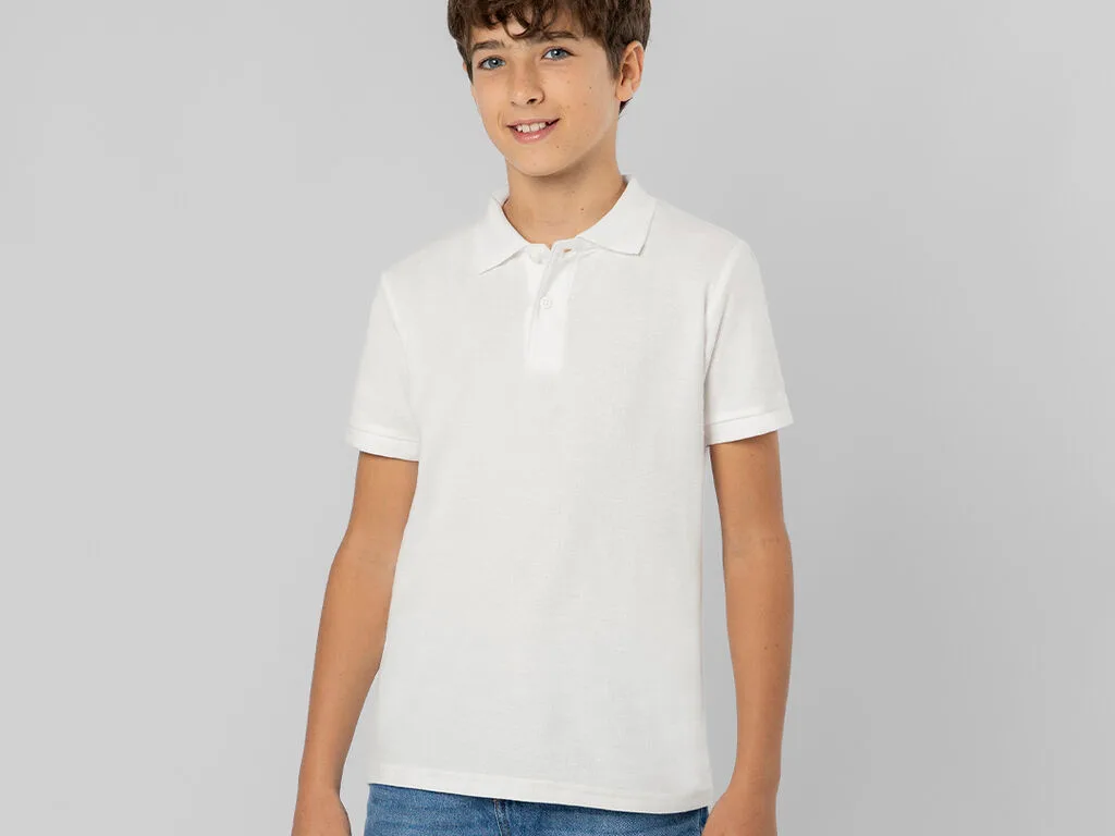 Charles — Polo Niño Blanco